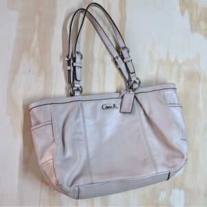 Coach Metallic Blush Pink Leather Gallery Tote Bag F17721 Y2K